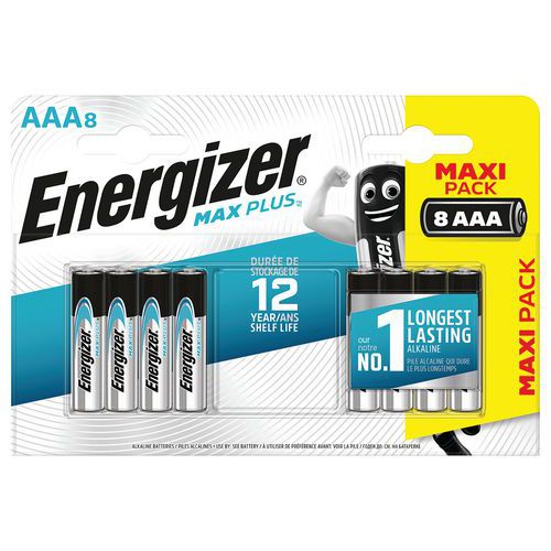 Max Plus AAA/LR3 FSB9 alkaline battery - Pack of 8 - Energizer