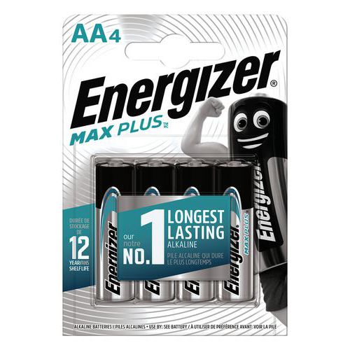 Max Plus AA/LR6 FSB4 alkaline battery - Pack of 4 - Energizer