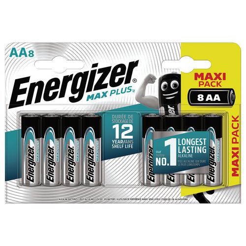 Max plus AA/LR6 FSB8 alkaline battery - Pack of 8 - Energizer