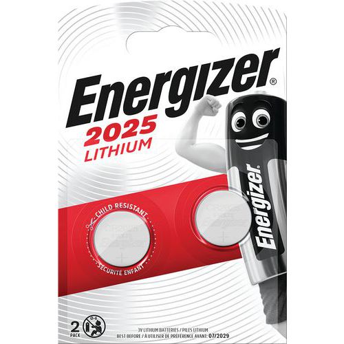 Lithium battery for calculators - CR2025 - Pack of 2 - Energizer