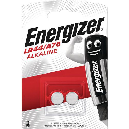 Alkaline multifunction battery for calculators, watches etc. - LR44 - Pack of 2 - Energizer