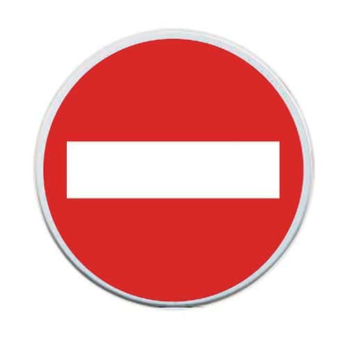 No entry round sign