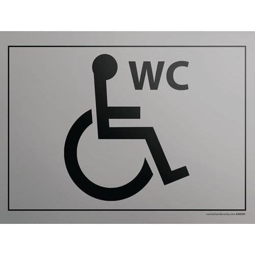 Engraved accessible toilet sign 10 x 14 cm