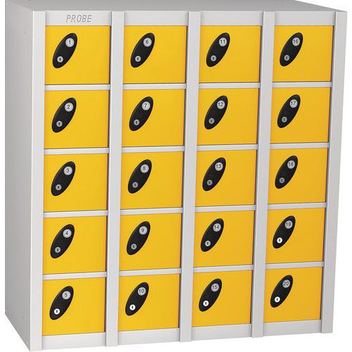 Multi Box Locker Bundle - Cube Of 20 Anti-Bacterial Cabinets - Probe