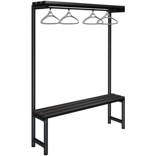 Polymer Changing Room Bench - Single/Double-Sided - Coat Rack - Probe