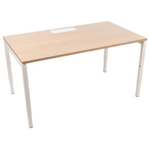 Misao straight desk 140 cm, U-shaped adjustable legs - Manutan Expert