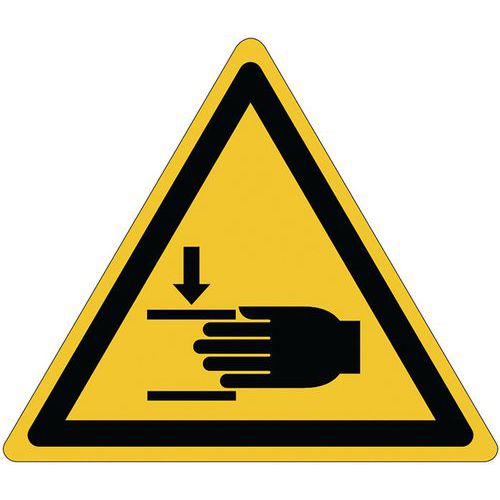 Warning sign - Crushing of hands - Aluminium