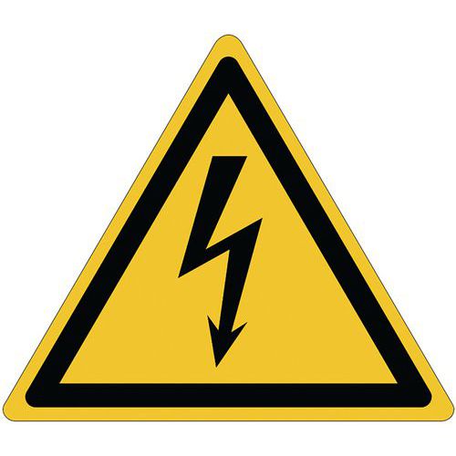 Warning sign - Electrical voltage - Aluminium