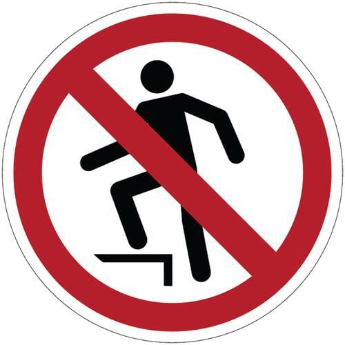 Adhesive prohibition sign - No stepping on surface - Manutan Expert