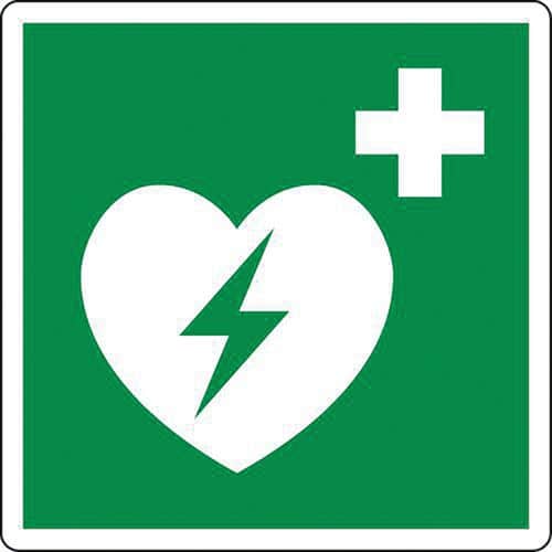 Adhesive sign - Automated external defibrillator - Manutan Expert