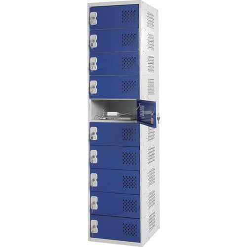 Blue Portable Charging Locker - Mobile/Laptops - 10 Cabinets - Probe
