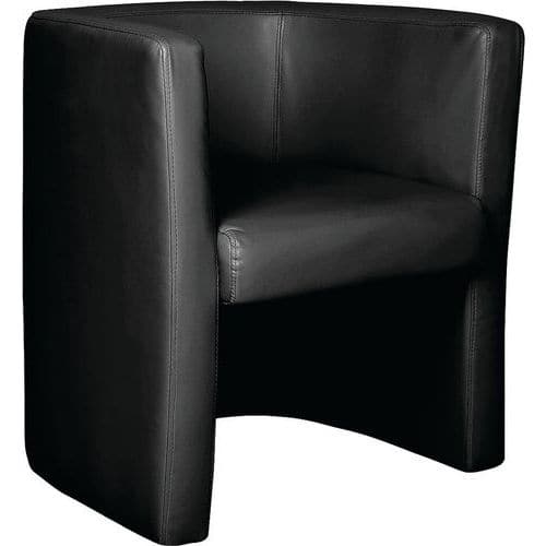 Leather Tub Armchair - Low Back - Break/Reception Room Chairs - Milano
