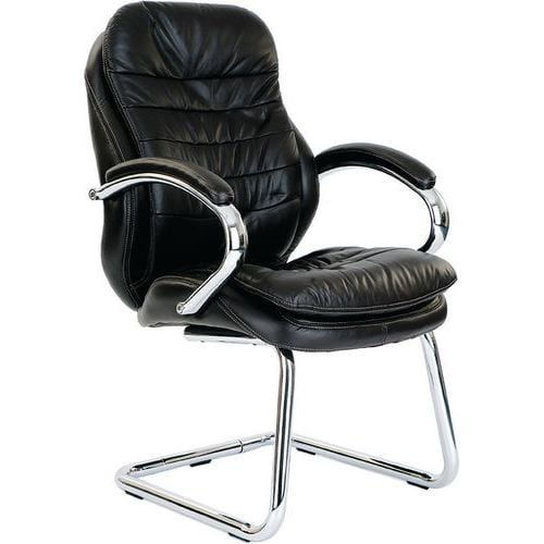 Leather Executive Office High Chair - Cantilever - Santiago