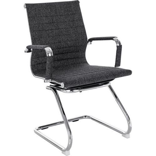 Black/Grey Fleck Cantilever Office Chair -Ergonomic -Fixed Arm -Aura