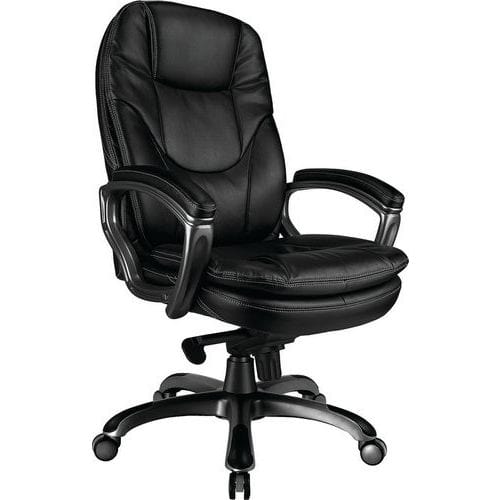 Large Black Leather Executive Office Chair -Ergonomic -Swivelling-Kiev