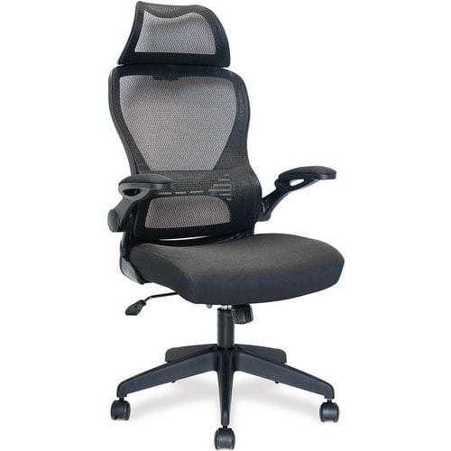 High Back Mesh Executive Office Chair - Ergonomic Arms - Canis