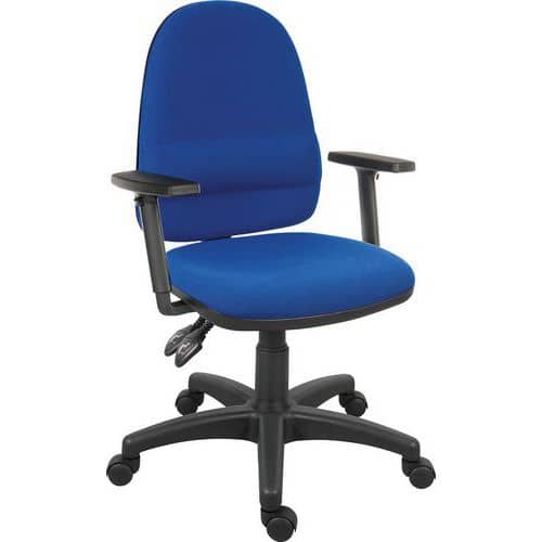 Home/Office Fabric Chair - Medium Back - Swivel Wheels - Ergo Twin UK