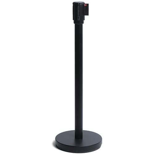 Black steel post with black strap 2.5 m - Jansen Display