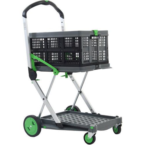 2 Shelf Folding Box Trolley 46L