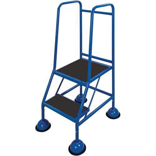 Mobile Anti-Slip Step Ladders With Domed Feet - Large Classic Plus