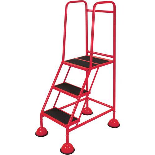 Mobile Anti-Slip Step Ladders With Domed Feet - Large Classic Plus