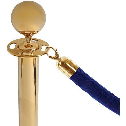 Velvet rope 1.5 m with brass hook - Jansen Display