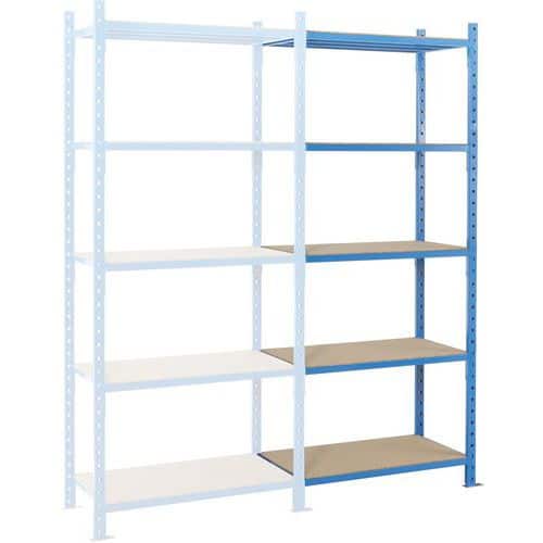 Combi-Plus shelving - Tubular shelf + wooden platform - Manorga