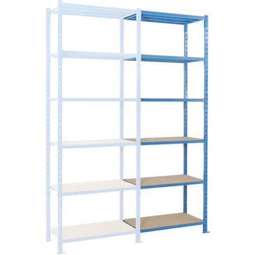 Combi-Plus shelving - Tubular shelf + wooden platform - Manorga