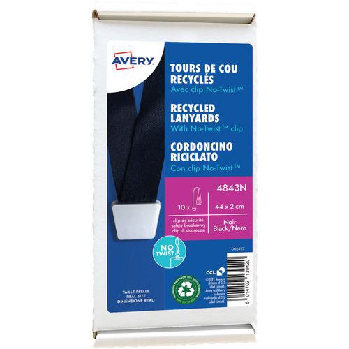 No-Twist Clip™ recycled lanyard - Avery Dennison