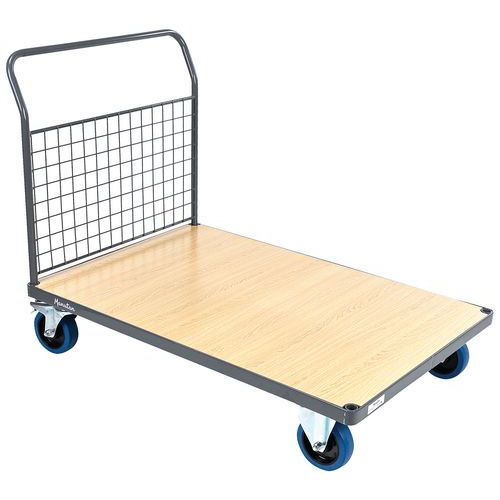 Platform Truck/Trolley - Heavy Duty 400/500kg - Mesh Back - Manutan Expert