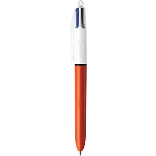 Retractable 4-colour ballpoint pen - 0.8-mm tip - Box of 12 - Bic