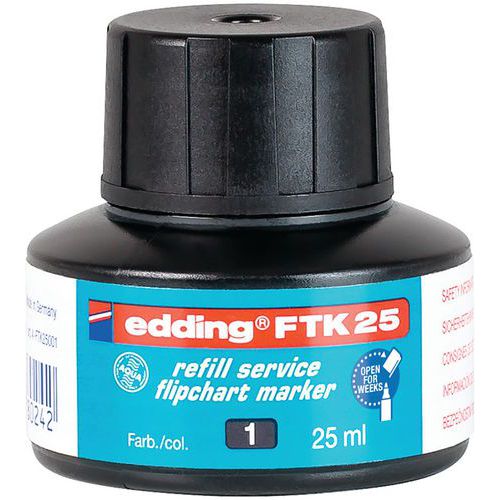 Ink refill for flipchart marker - Black - FTK25 - Edding