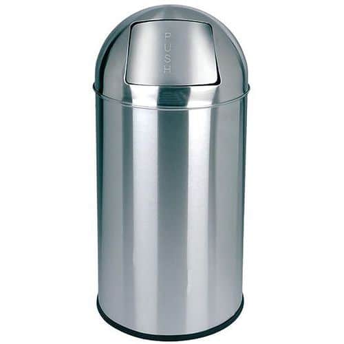 Bin with push lid - 40 l - Manutan Expert