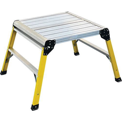 Werner Folding Work Platform - 0.5m High - Fibreglass - Mobile