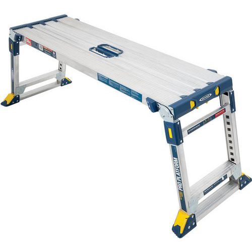 Werner Aluminium Work Platform - Height Adjustable - LxW 1.16x0.35m