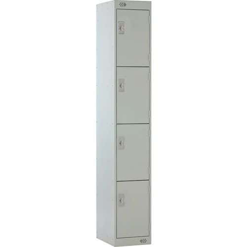 Metal Storage Lockers - 4 Cabinets - Nestable - Anti-Bacterial Coat