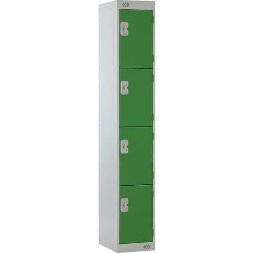 Metal Storage Lockers - 4 Cabinets - Nestable - Anti-Bacterial Coat