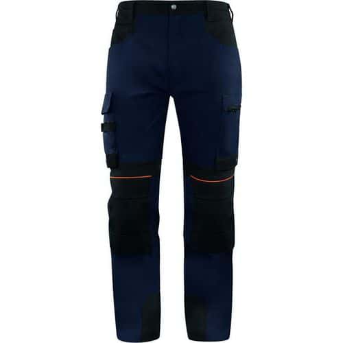 M5PA3 Navy/Black Stretch Work Trousers - Delta Plus