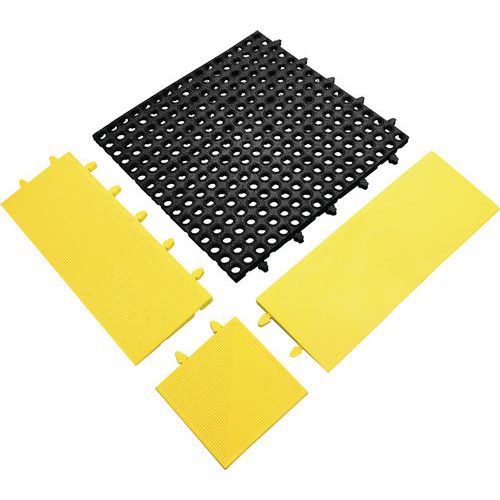 Rubber Matting Tiles With Drainage Holes