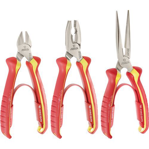 3-piece insulated plier set, 1000 V - Facom