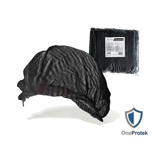 Black disposable cap, HACCP compliant and food-safe