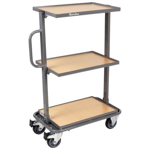 Steel Trolley - Euro/Plastic Box Containers - 200kg Capacity - Manutan Expert