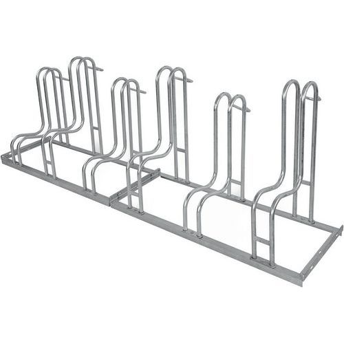 Bicycle Rack - Single-Sided Support Hoops - 2-6 Bikes - Dipped Steel