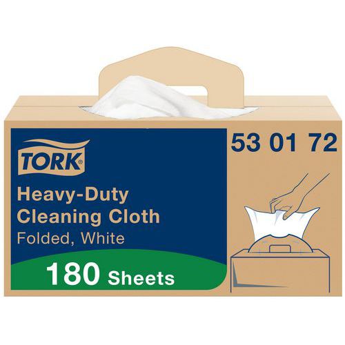 Heavy-duty cleaning cloth, folded - W7 - Tork