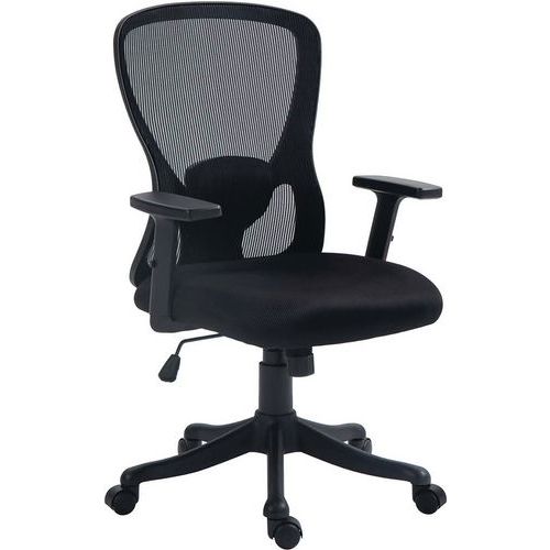 Black Ergonomic Adjustable Home/Office Chair - High Mesh Back - Nimbus