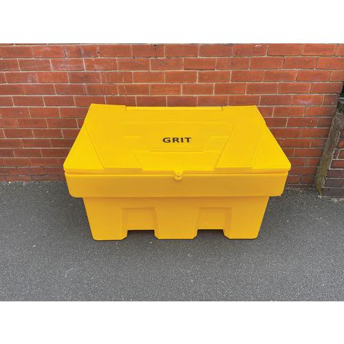 Yellow Stackable Grit Bin - Salt/Sand Bins - 350 L -750x1200x725mm