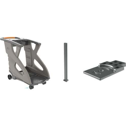 Janitorial Cleaning Cart/Trolleys - Grey & Orange - Skipper Unicart