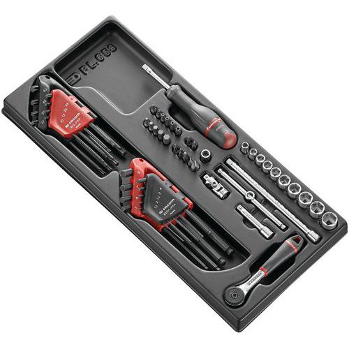 XL ratchet module, 1/4'' sockets + 2 sets of hex keys - Facom