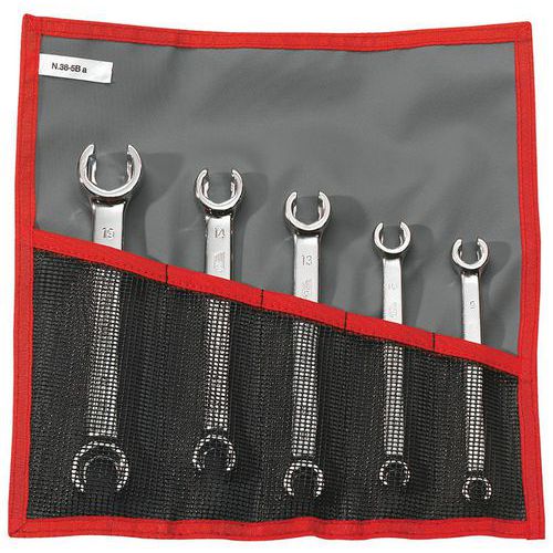 Set of 4 flare-nut hex spanners - Facom