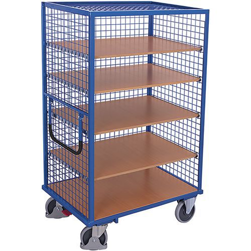 Mesh trolley with 5 shelves - 500 kg